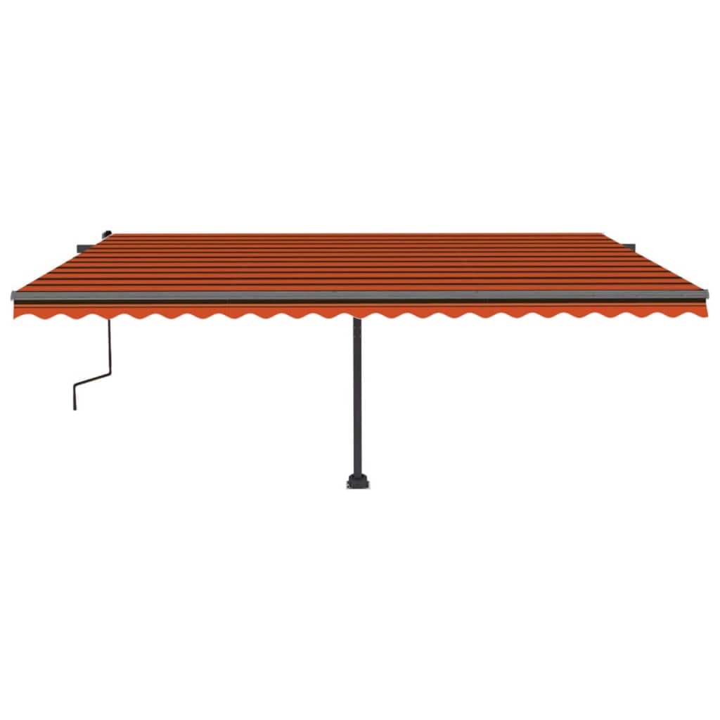 Vidaxl Luifel løsrevet manuelt udvider 500x300 cm orange brun