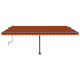 Vidaxl Luifel løsrevet manuelt udvider 500x300 cm orange brun