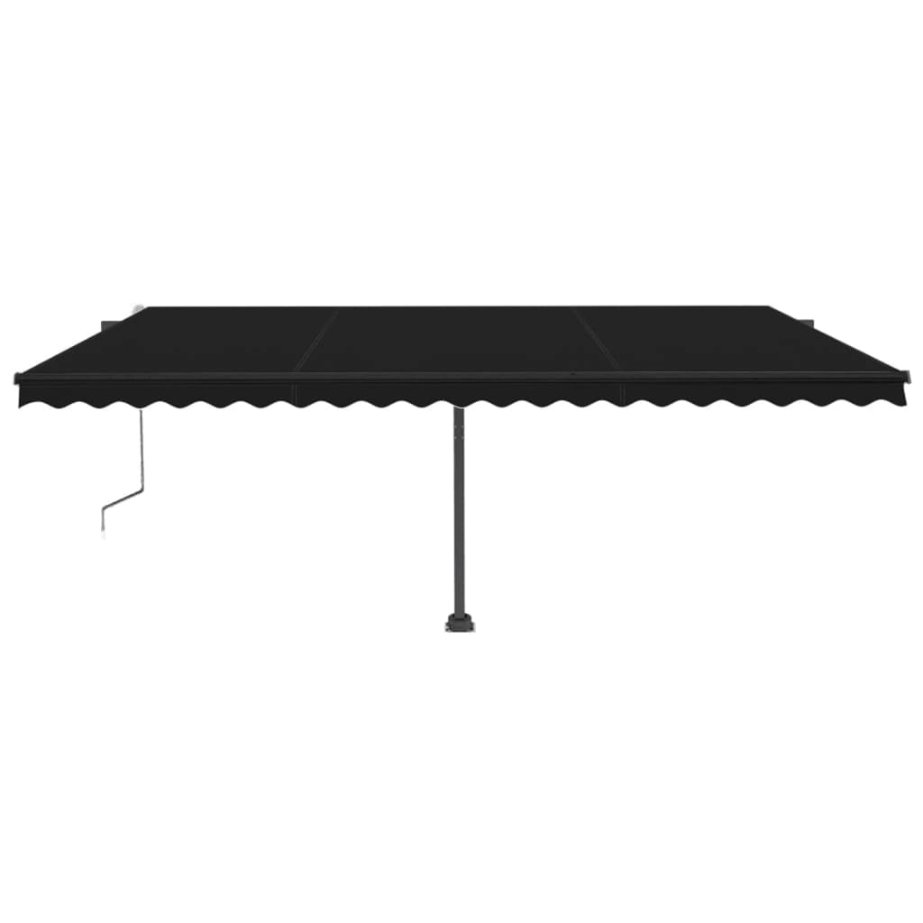 Vidaxl Luifel Frit -stående automatisk 500x300 cm antracit -farvet