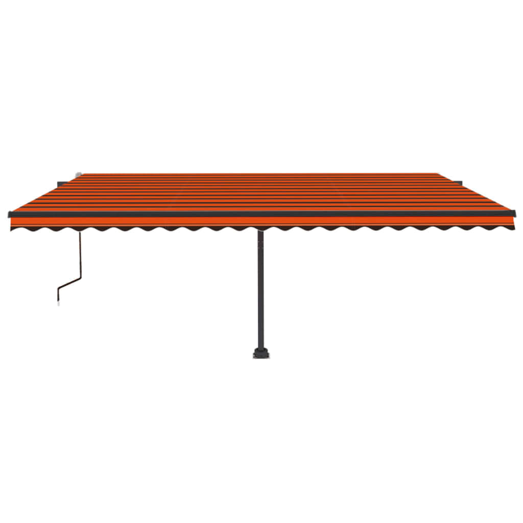 Vidaxl Luifel Automatisk med LED vindsensor 500x300 cm Orange Brown