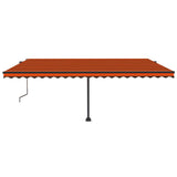 Vidaxl Luifel Automatisk med LED vindsensor 500x300 cm Orange Brown