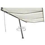 Vidaxl Luifel manuelt kan udvides med LED 600x300 cm creme -farvet