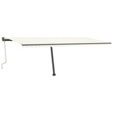 Vidaxl Luifel manuelt kan udvides med LED 600x300 cm creme -farvet