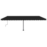 Vidaxl Luifel manuelt kan udvides med LED 600x300 cm anthracitfarve