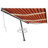 Vidaxl Luifel Automatisk med LED vindsensor 600x300 cm Orange Brown