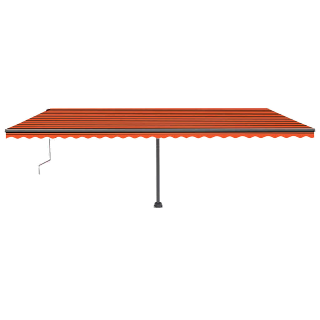 Vidaxl Luifel Automatisk med LED vindsensor 600x300 cm Orange Brown