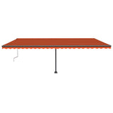 Vidaxl Luifel Automatisk med LED vindsensor 600x300 cm Orange Brown