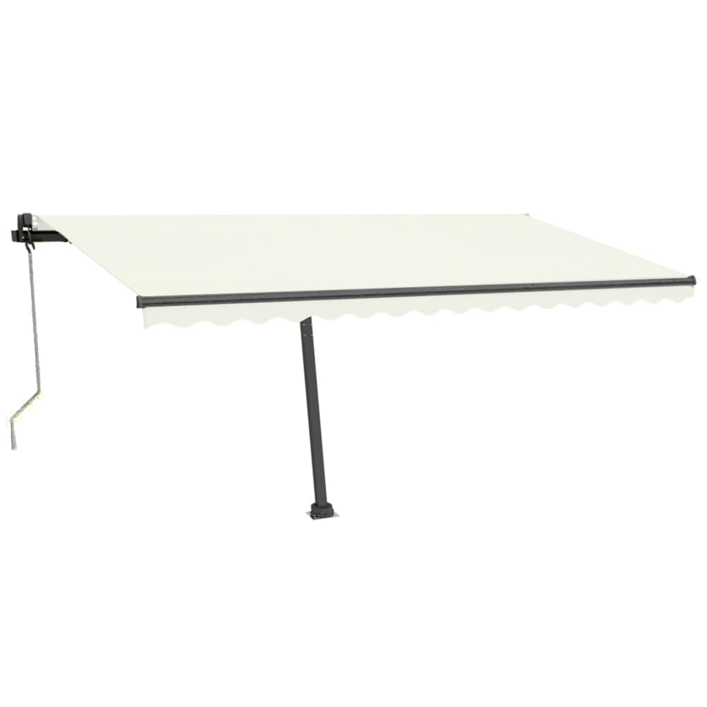 Vidaxl Luifel Automatisk med LED og vindsensor 400x350 cm cremefarve