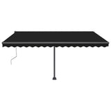 Vidaxl Luifel Automatisk med LED og vindsensor 450x350 cm Anthracite