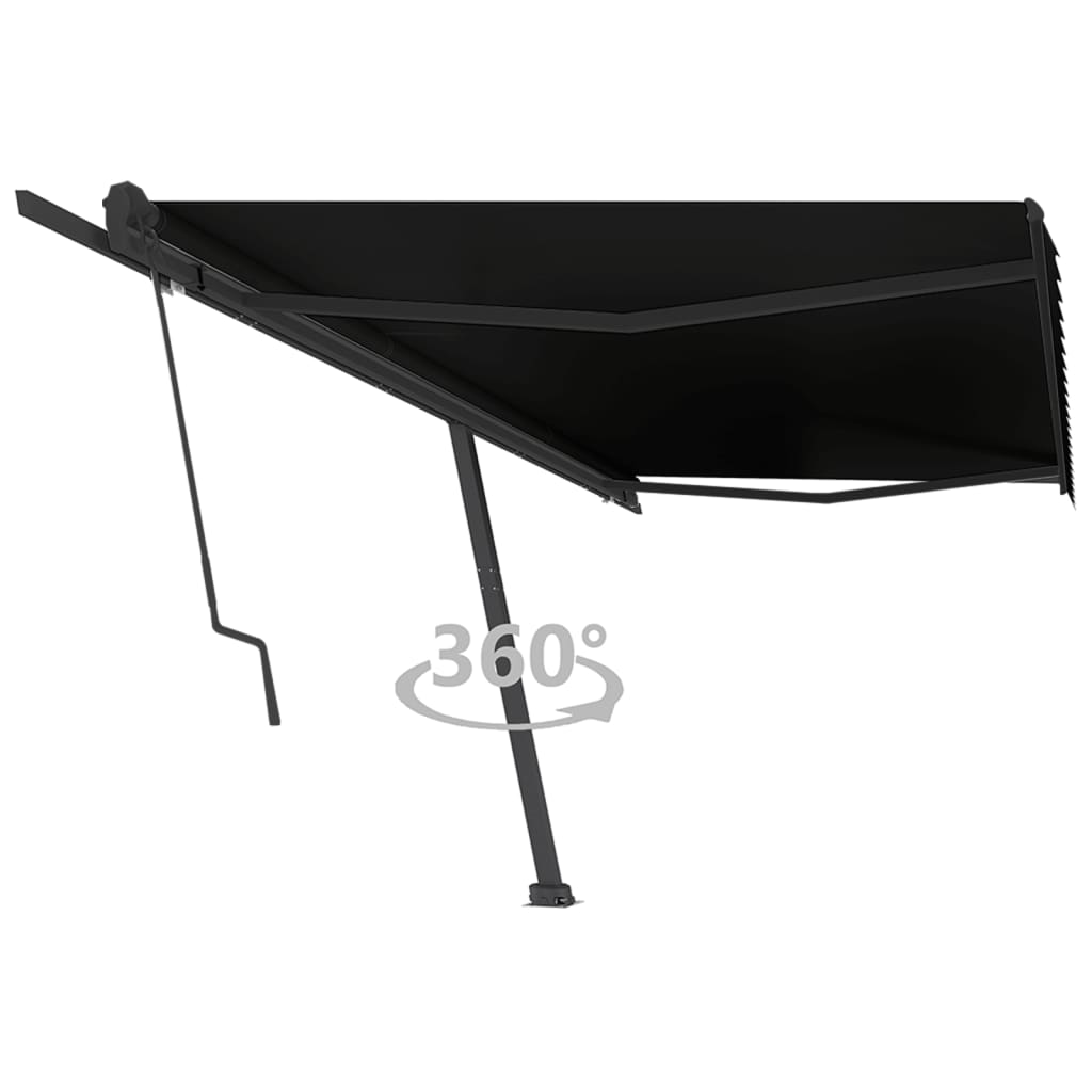 Vidaxl Luifel Frit -stående automatisk 500x350 cm antracit -farvet