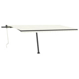 Vidaxl Luifel Automatisk med LED og vindsensor 500x350 cm cremefarve