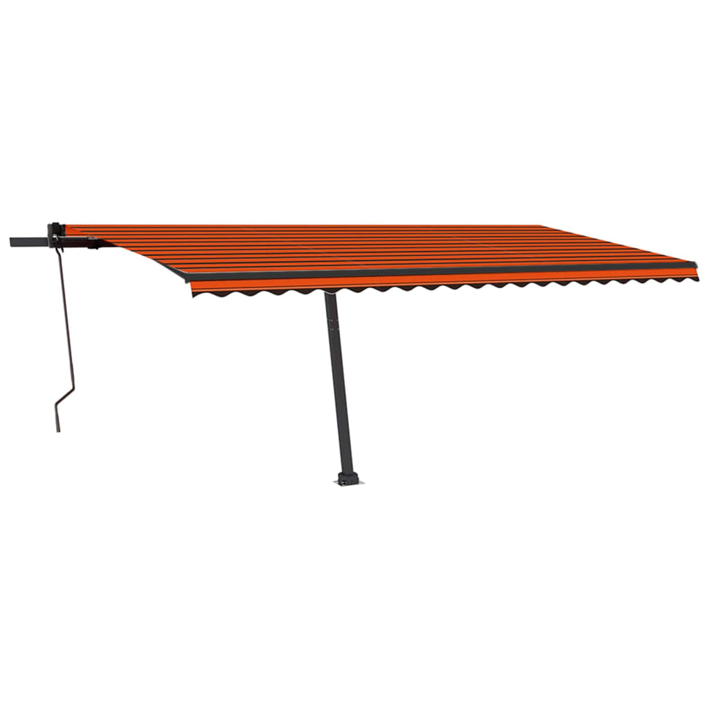 Vidaxl Luifel Automatisk med LED vindsensor 500x350 cm Orange Brown