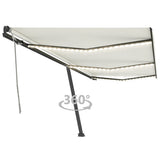 Vidaxl Luifel manuelt kan udvides med LED 600x350 cm creme -farvet