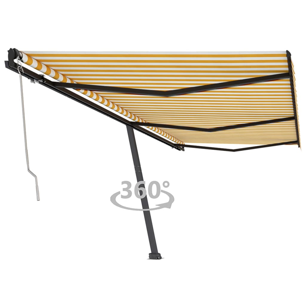 Vidaxl Laifel fritstående automatisk 600x350 cm gul og hvid