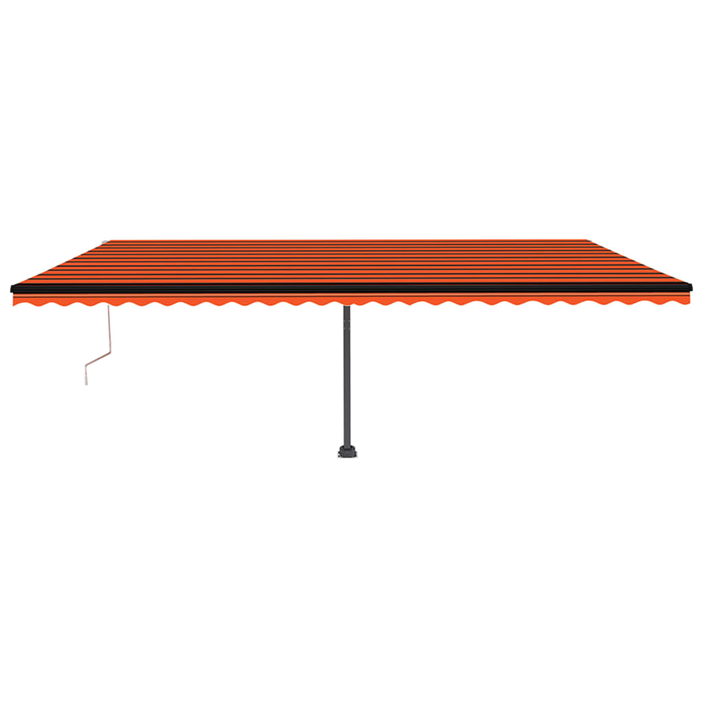 Vidaxl Luifel Automatisk med LED vindsensor 600x350 cm Orange Brown