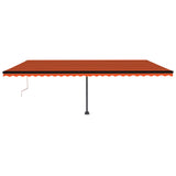 Vidaxl Luifel Automatisk med LED vindsensor 600x350 cm Orange Brown
