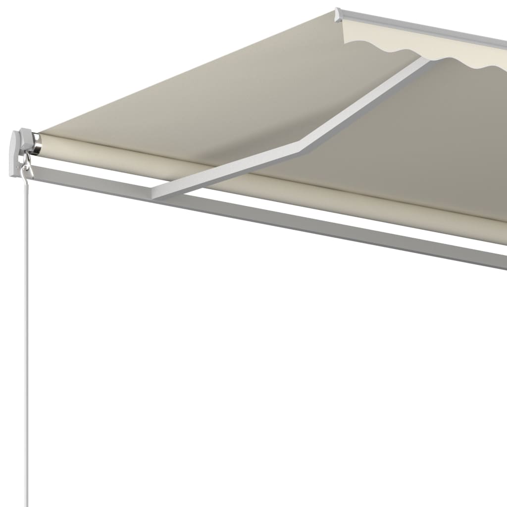 Vidaxl Luifel kan automatisk udvides med stolper 3x2,5 m creme -farvet