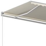 Vidaxl Luifel kan automatisk udvides med stolper 3x2,5 m creme -farvet