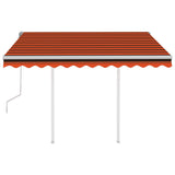 Vidaxl Luifel manuelt kan udvides med stillinger 3,5x2,5 m orange og brun
