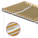 Vidaxl Luifel manuelt kan udvides med LED 3,5x2,5 m gul og hvid