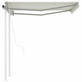 Vidaxl Luifel kan automatisk udvides med stolper 3,5x2,5 m creme -farvet