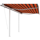 Vidaxl Luifel kan automatisk udvides med stillinger 3,5x2,5 m orange brun