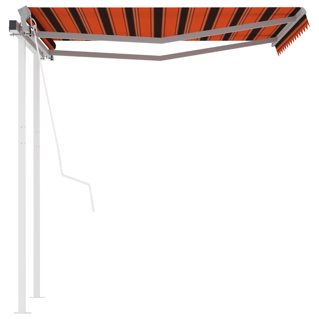 Vidaxl Luifel kan automatisk udvides med stillinger 3,5x2,5 m orange brun