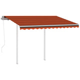 Vidaxl Luifel kan automatisk udvides med stillinger 3,5x2,5 m orange brun