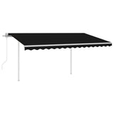 Vidaxl Luifel Automatic med LED og vindsensor 4x3 m Anthracite -farvet