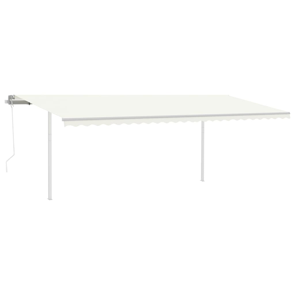 Vidaxl Luifel Automatic med LED og vindsensor 6x3 m creme -farvet