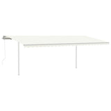 Vidaxl Luifel Automatic med LED og vindsensor 6x3 m creme -farvet