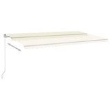 Vidaxl Luifel Automatic med LED og vindsensor 6x3 m creme -farvet