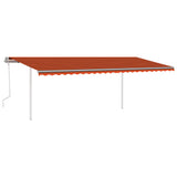 Vidaxl Luifel Udvides manuelt med stillinger 6x3,5 m orange og brun