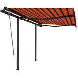 Vidaxl Luifel manuelt kan udvides med stillinger 3,5x2,5 m orange brun