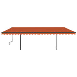 Vidaxl Luifel kan ses manuelt med stolper 6x3 m orange og brun