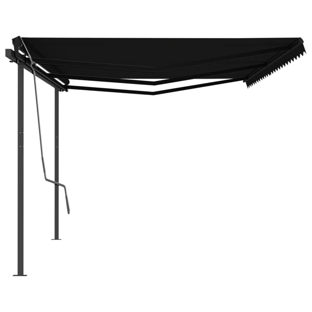 Vidaxl Luifel kan automatisk udvides med stolper 6x3 m antracit -farvet