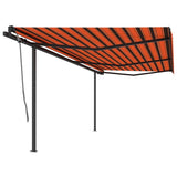 Vidaxl Luifel kan automatisk udvides med stillinger 6x3,5 m orange brun
