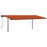 Vidaxl Luifel kan automatisk udvides med stillinger 6x3,5 m orange brun