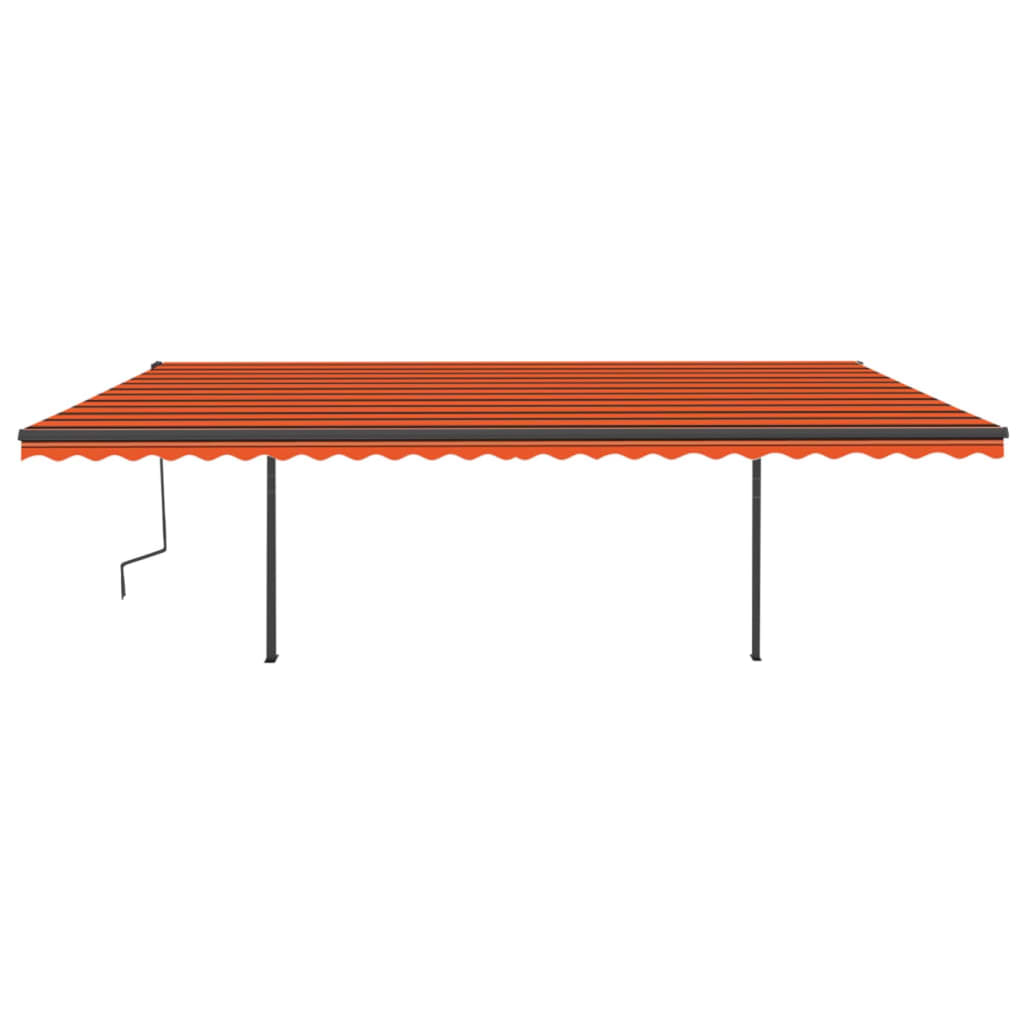 Vidaxl Luifel kan automatisk udvides med stillinger 6x3,5 m orange brun