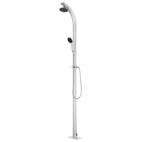 Vidaxx udendørs bruser med grå bund 220 cm aluminium