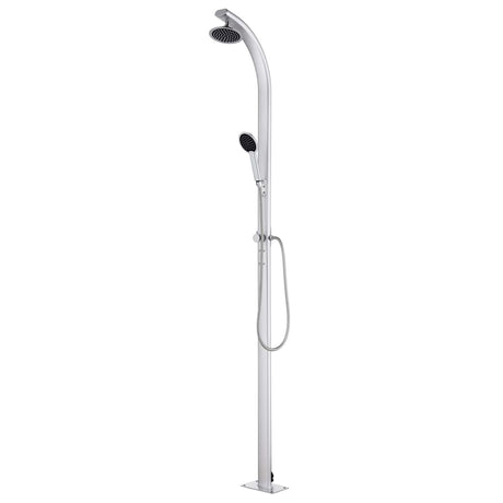 Vidaxx udendørs bruser med grå bund 220 cm aluminium