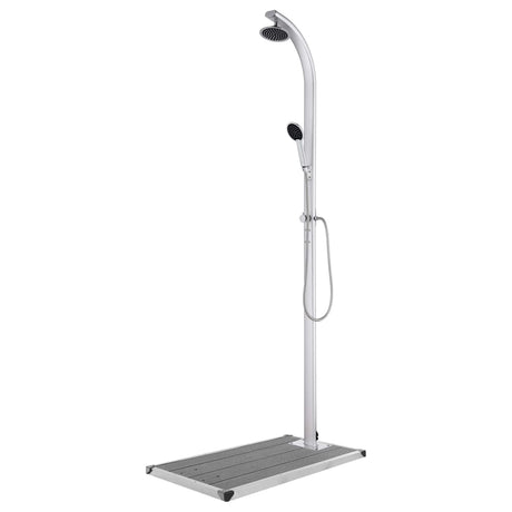 Vidaxx udendørs bruser med grå bund 220 cm aluminium
