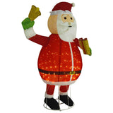 Vidaxl Santa Claus dekorativt førte 180 cm luksusstof