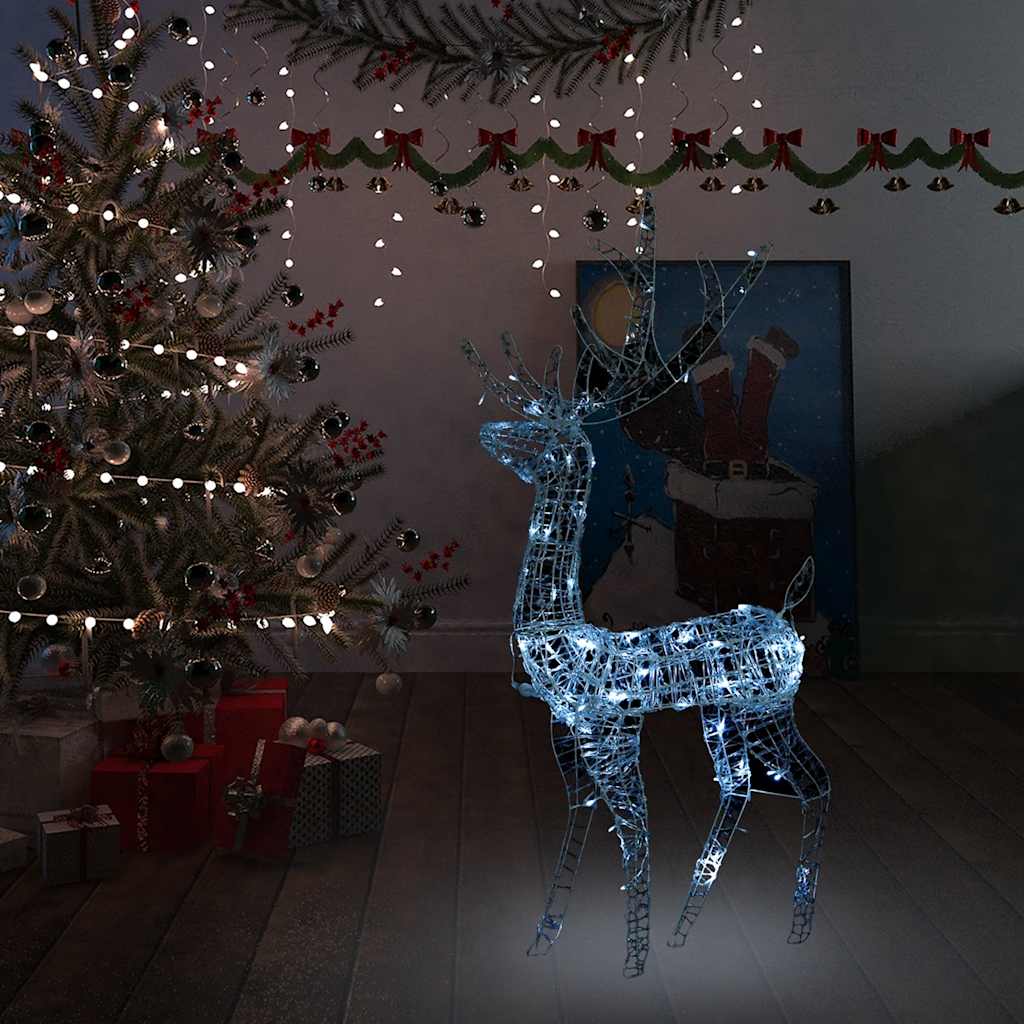 Vidaxl juledekorationer Reindeer 140 LEDS Kold hvid 120 cm akryl