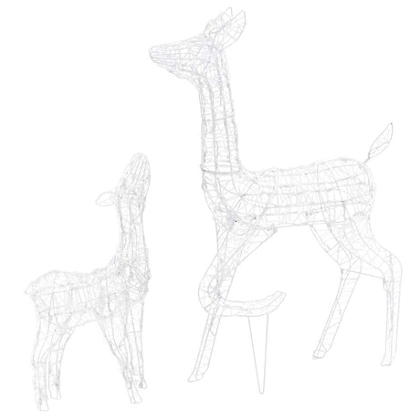 Vidaxl juledekorationer Reindeer Familie 160 LEDS Kold hvid akryl