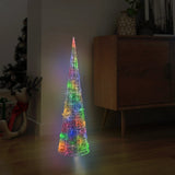 Vidaxl lys kegle dekorativ LED multi -farvet 90 cm akryl