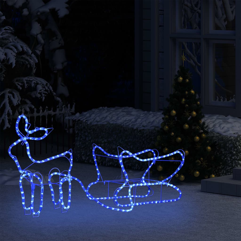 Vidaxl Christmas Decoration Reindeer og Slee 252 LED'er