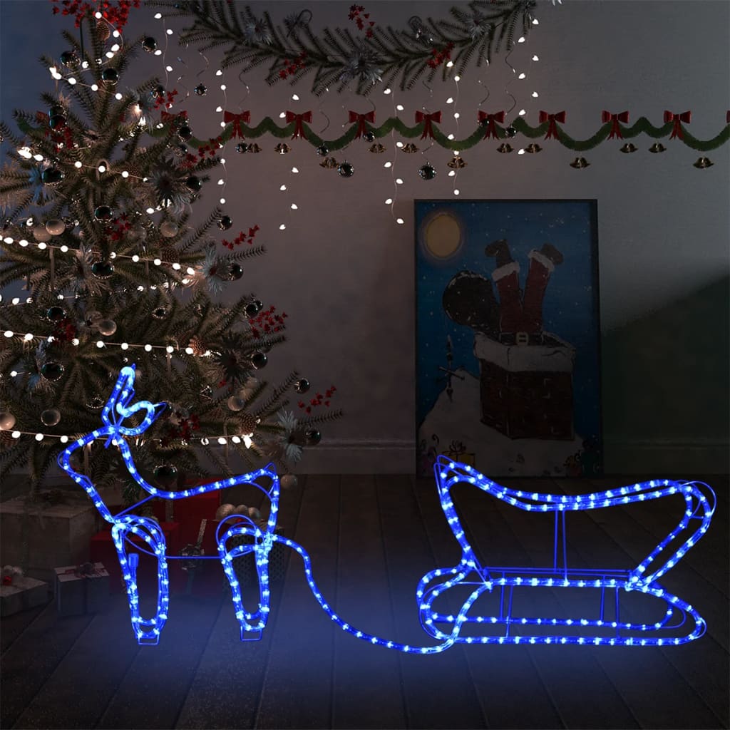 Vidaxl Christmas Decoration Reindeer og Slee 252 LED'er