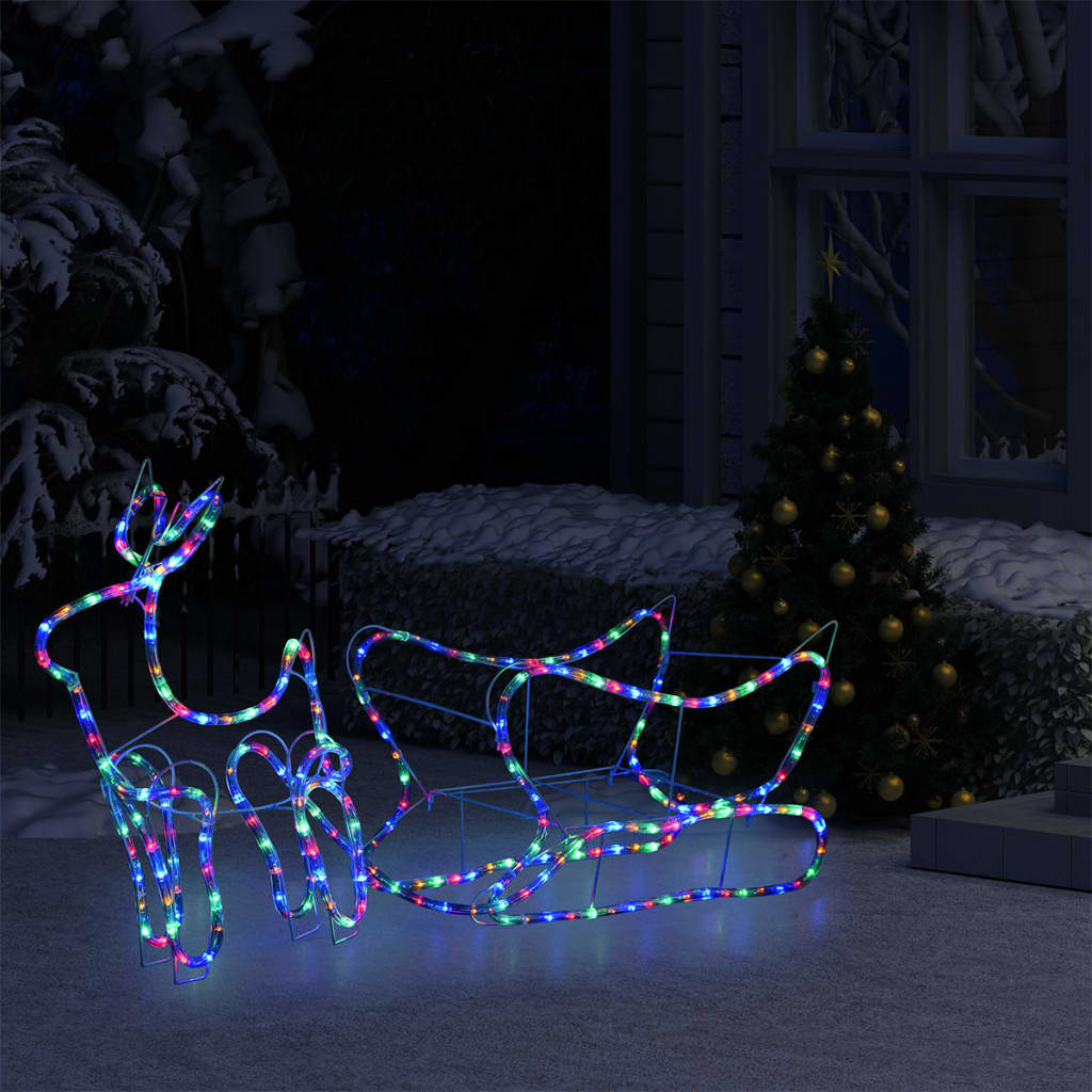Vidaxl Christmas Decoration Reindeer og Slee 252 LED'er