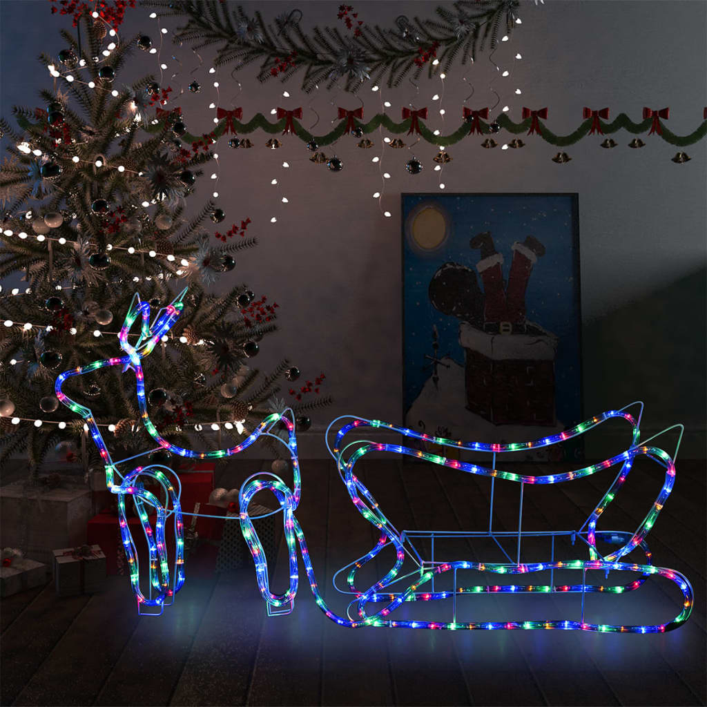 Vidaxl Christmas Decoration Reindeer og Slee 252 LED'er